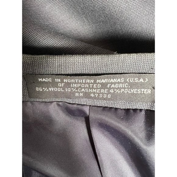 Albert Nipon Mens Suit Jacket Gray Wool Blend Pockets Notch Lapel 44R - Picture 12 of 12